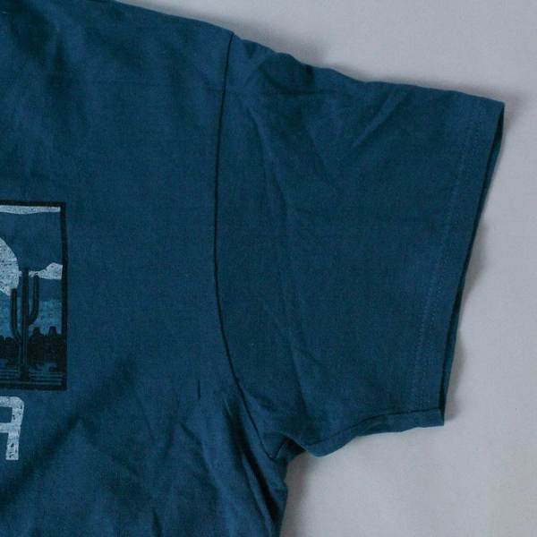 Delta Arizona T-Shirt Men's L Turquoise Short Sleeve Round Neck Vintage Style