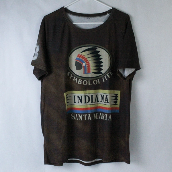 Indiana Santa Maria Symbol of Life XL Brown Tee Shirt - Good Condition
