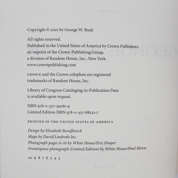 Decision Points by George W. Bush 2010 HC Book | Pre-owned Condition