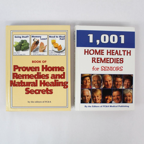 Lot of 2 Home Health Remedies Books for Seniors - Natural Healing Guide
