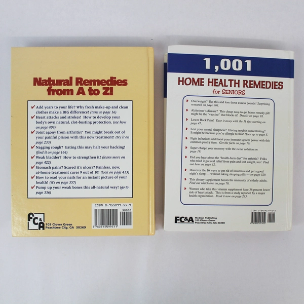 Lot of 2 Home Health Remedies Books for Seniors - Natural Healing Guide