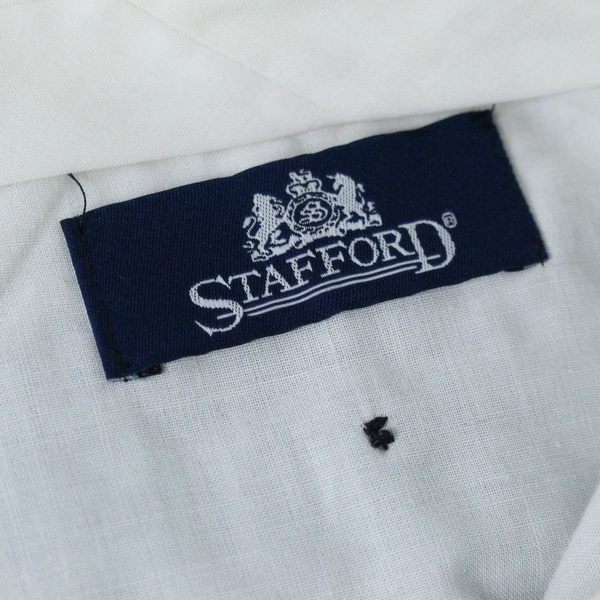 Men's Stafford Regular Fit Sz 46 Suit Bottom Gray And Blue Pinstripe Pants Wool