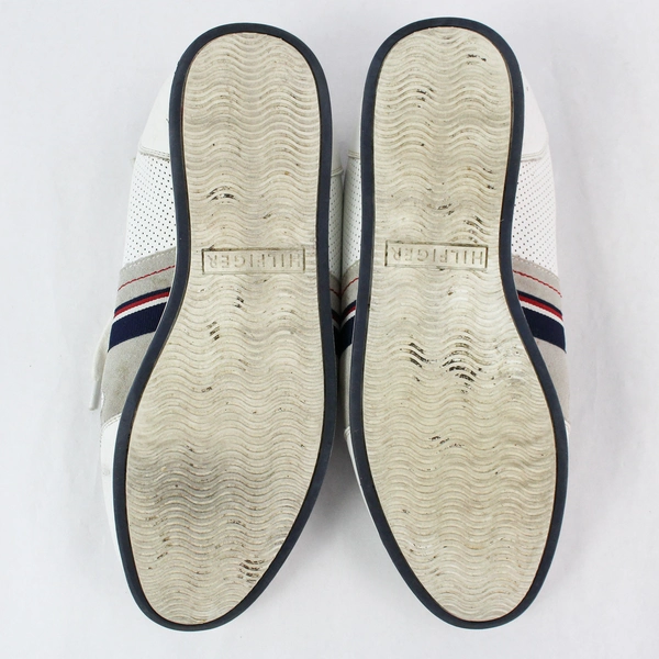 Vintage Tommy Hilfiger Sneakers Men's Size 11 White Blue Red Athletic Shoes