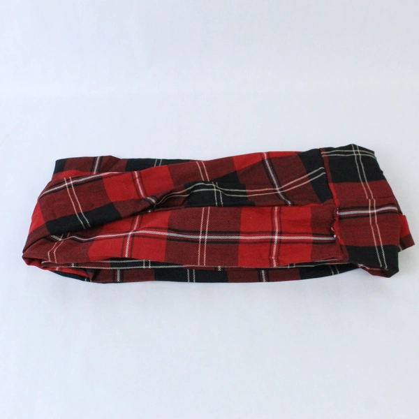 Unbranded Women's Infinity Scarf Wrap Shawl Plaid Pattern Red Black White