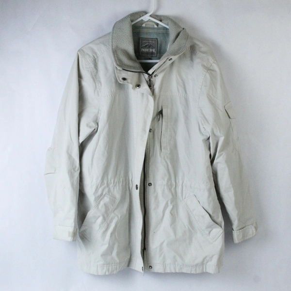 Pacific Trail Women's Medium Cream Jacket Long Sleeve Pre-Owned, Stains