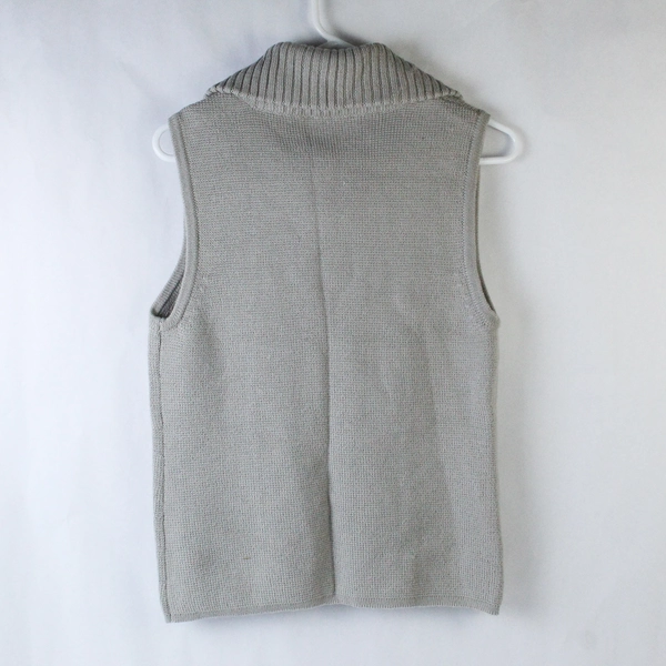 Coldwater Creek Women's Sweater Size S Gray Sleeveless Zip Snap Closure