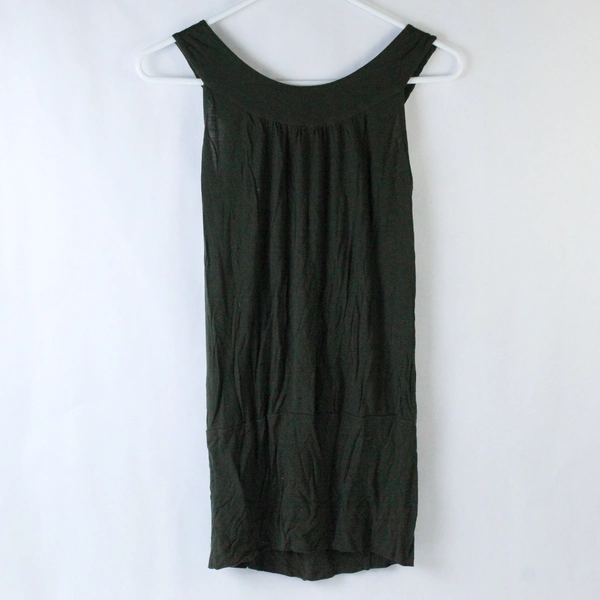 XXI Women's Small Green Sleeveless Top with Beading - Pre-Owned, Minor Flaws