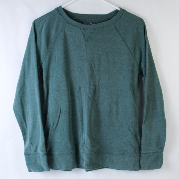 Eddie Bauer Women's Shirt Size S Green Long Sleeve Solid Top - Good Condition