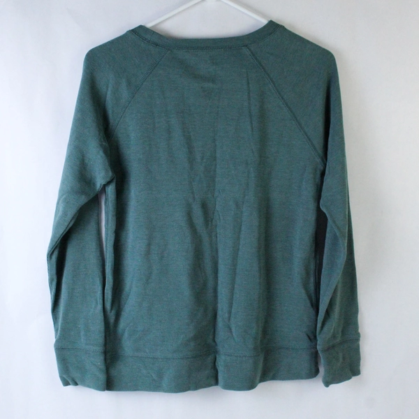Eddie Bauer Women's Shirt Size S Green Long Sleeve Solid Top - Good Condition