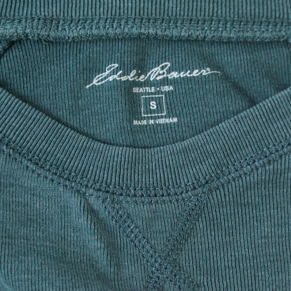 Eddie Bauer Women's Shirt Size S Green Long Sleeve Solid Top - Good Condition