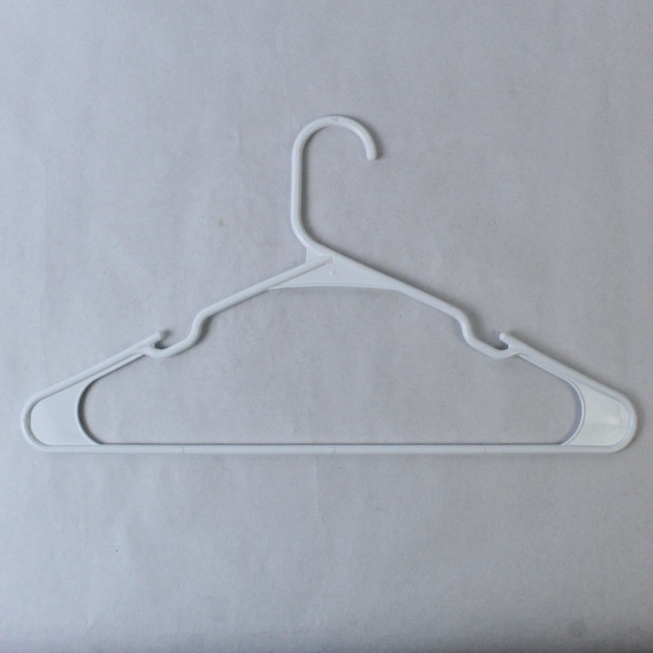 Lot of 10 White Plastic Clothes Hangers for Closet Home Organization