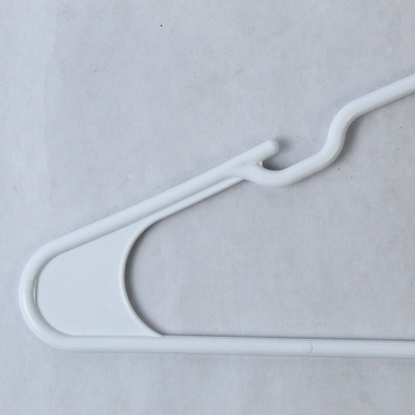 Lot of 10 White Plastic Clothes Hangers for Closet Home Organization