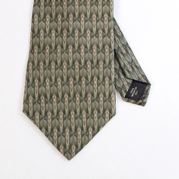 2 Stafford Green & Blue Geometric Men's Ties Neckties 58" Long Pre-owned