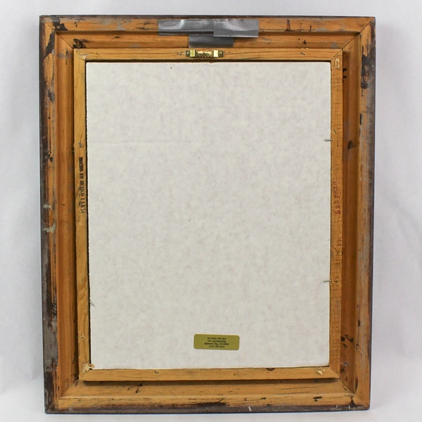 June Payne Hart Signed 16/500 Framed Matted Art Print Kittens Flowers No Glass