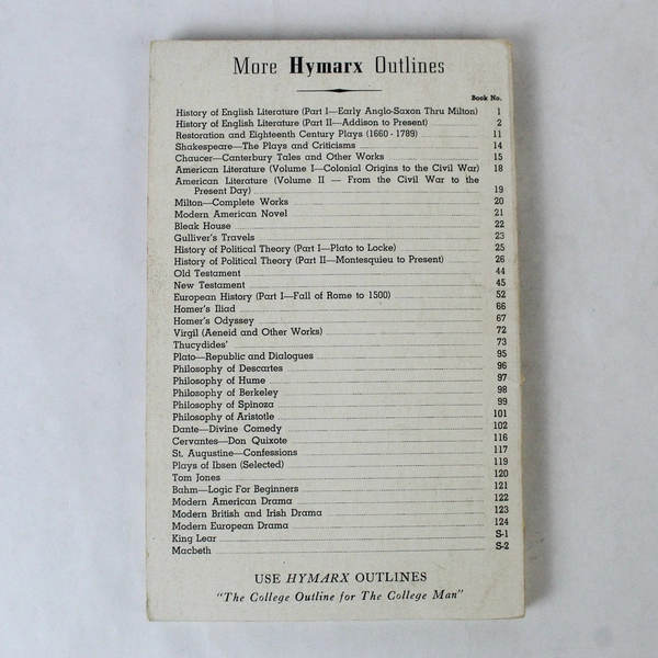 Restoration & Eighteenth Century Plays by Robert W. Lovett 1959 PB - Pre-owned