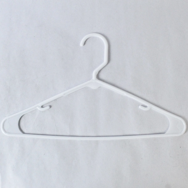 Lot of 17 Plastic Clothes Hangers Closet Home Organization Tubular White Beige