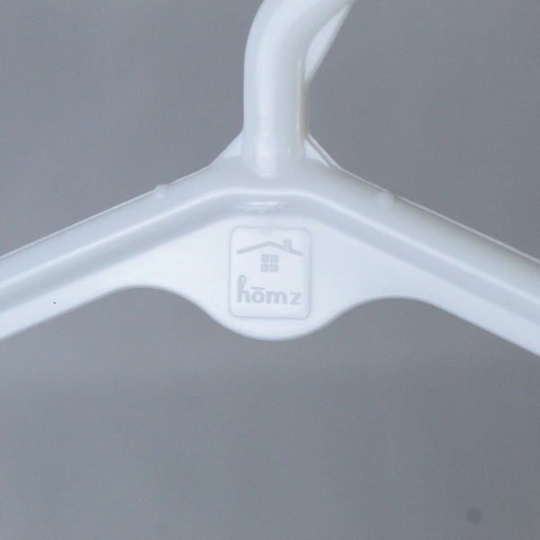 Lot of 17 Plastic Clothes Hangers Closet Home Organization Tubular White Beige