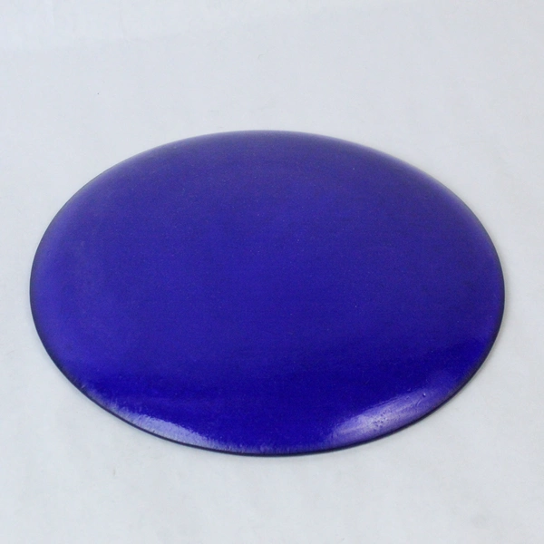 Jenelle Kathan Moonbeam Glass Works Decorative Plate Fish Cobalt Blue Iridescent