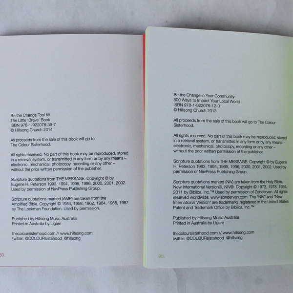 Lot of 2 Be The Change Tool Kit Books by The Colour Sisterhood - Good