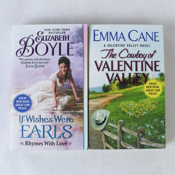 Lot of 2 Avon Romance Books If Wishes Were Earls & Cowboy Valentine Valley