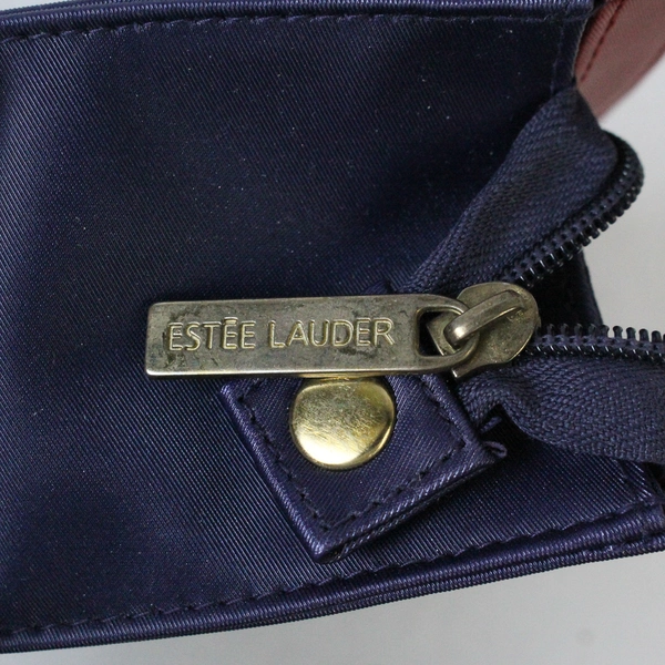 Estee Lauder Purple Red Makeup Pouch Clutch Bag - Pre-Owned Condition