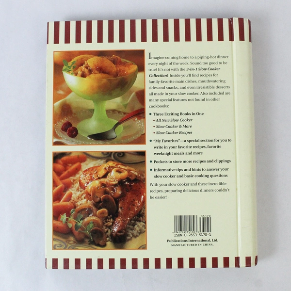 Slow Cooker Recipe Collection 3 Cookbooks in One 2001 Hardcover Good