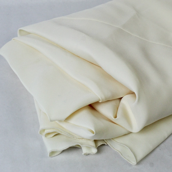 Cream 120" Round Tablecloth Polyester - Pre-Owned with Character Stains