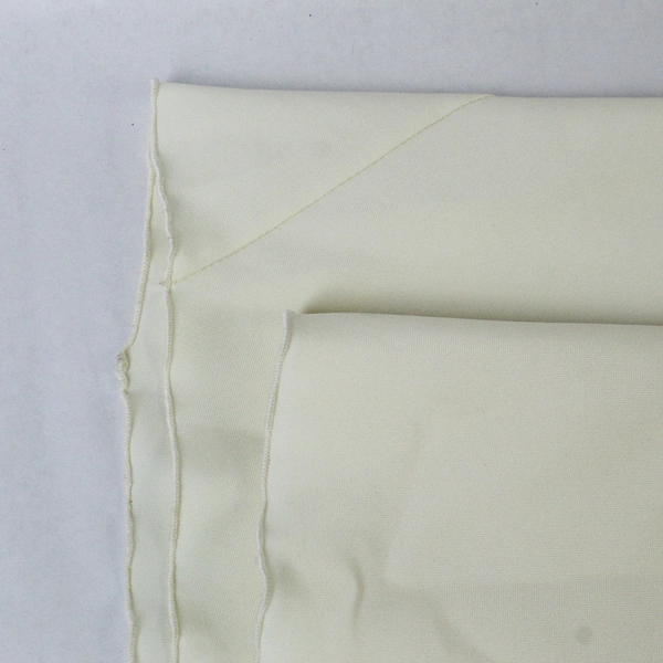 Cream 120" Round Tablecloth Polyester - Pre-Owned with Character Stains