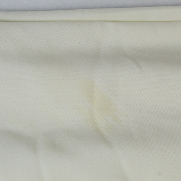 Cream 120" Round Tablecloth Polyester - Pre-Owned with Character Stains