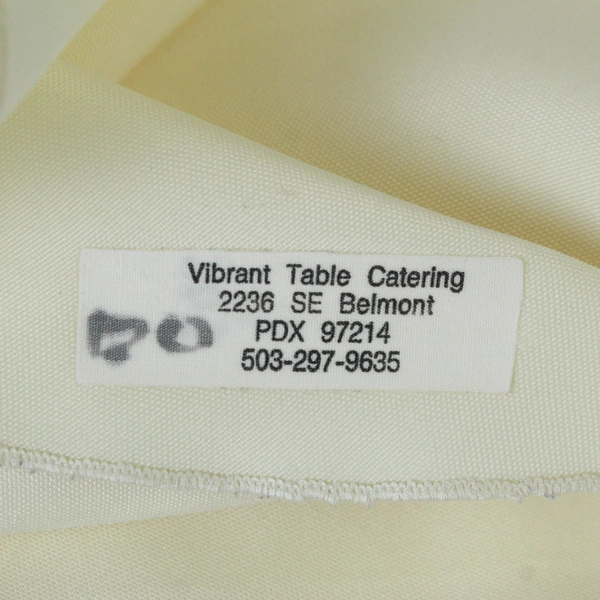 Unbranded Tablecloth Cream Round 120 Inch Diameter Dining Home Decor