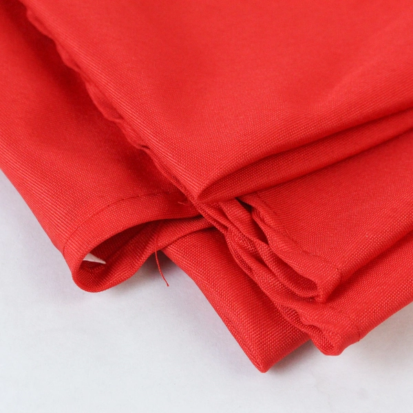 Red Polyester Round Tablecloth 90" Diameter Dining Linen Home Decor