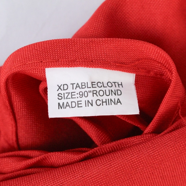 Red Polyester Round Tablecloth 90" Diameter Dining Linen Home Decor