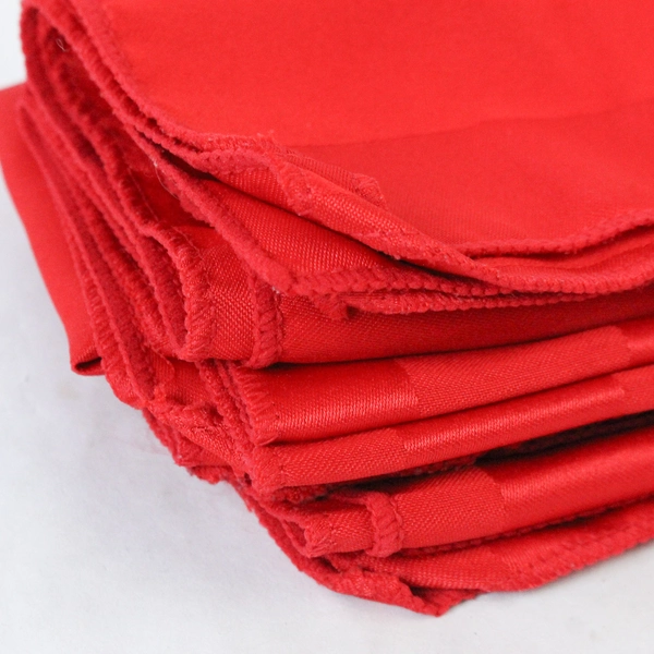 Lot of 5 Red Cloth Napkins 16" Square Stripe Pattern Kitchen Dining Linens