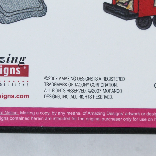 Choo Choo Trains Embroidery Designs CD 2007 Sealed Amazing Designs ADC-66