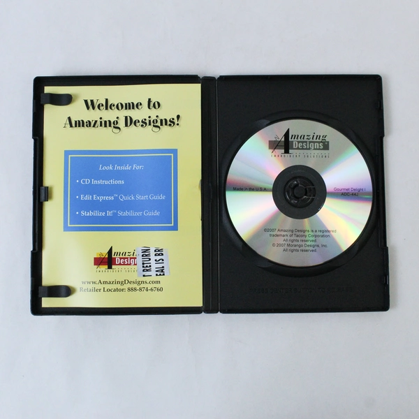 Gourmet Delight 1 Embroidery Designs CD 2007 - 20 Classic Patterns