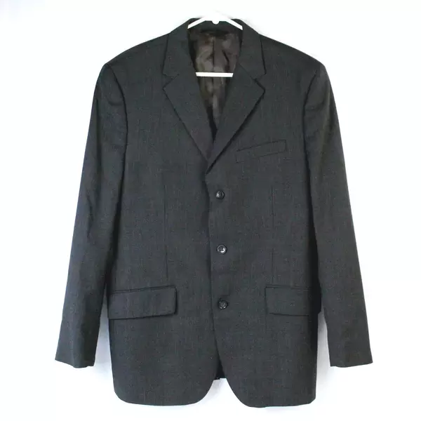 Banana Republic Gray Blazer Men's Size 44R with Shoulder Pads - Good Condition
