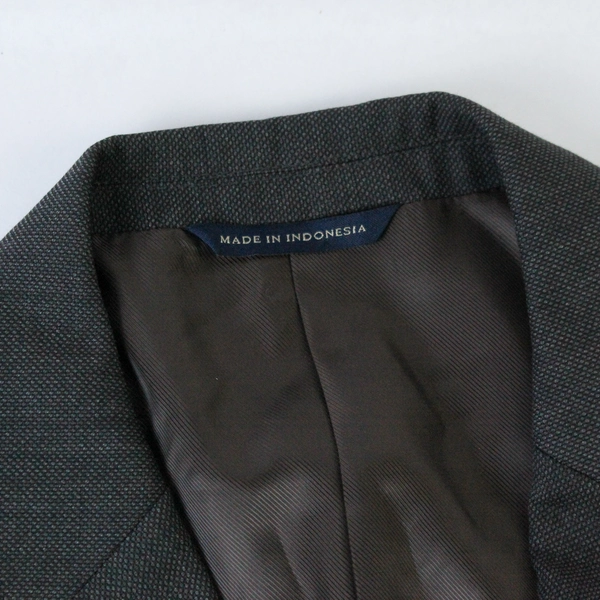 Banana Republic Gray Blazer Men's Size 44R with Shoulder Pads - Good Condition