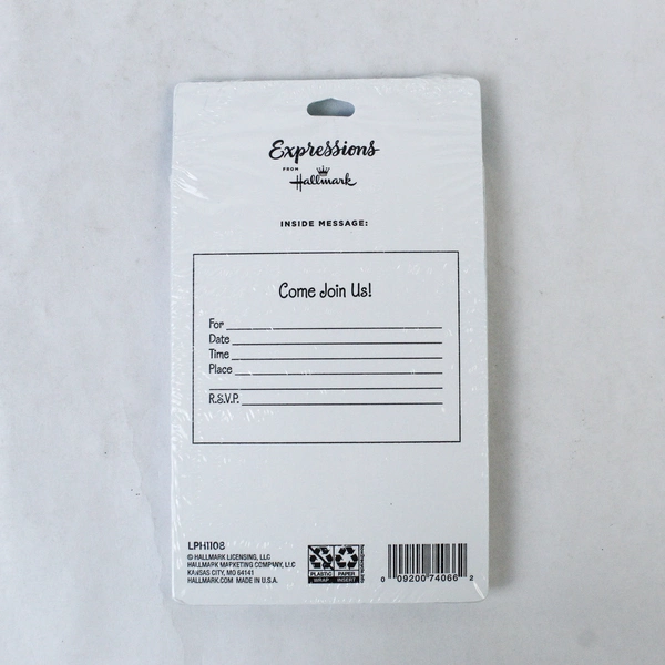 Hallmark Birthday Invitations Lot of 8 Cards, Sealed Confetti Design