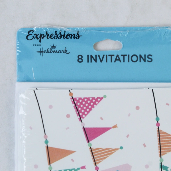 Hallmark Birthday Invitations Lot of 8 Cards, Sealed Confetti Design
