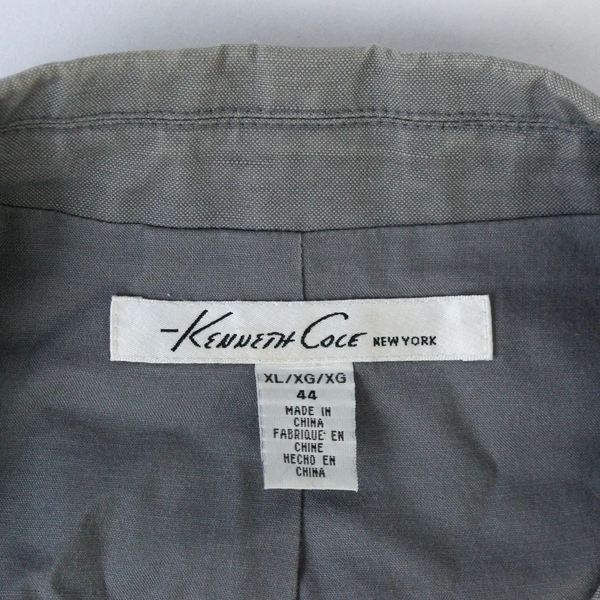 Kenneth Cole NY Jacket Light Weight Men's Size 44 Gray 2 Button Closure