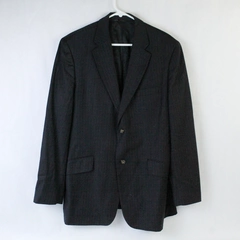 Banana Republic Blazer Men's Size 44 Regular Gray Pin Striped Shoulder Pads