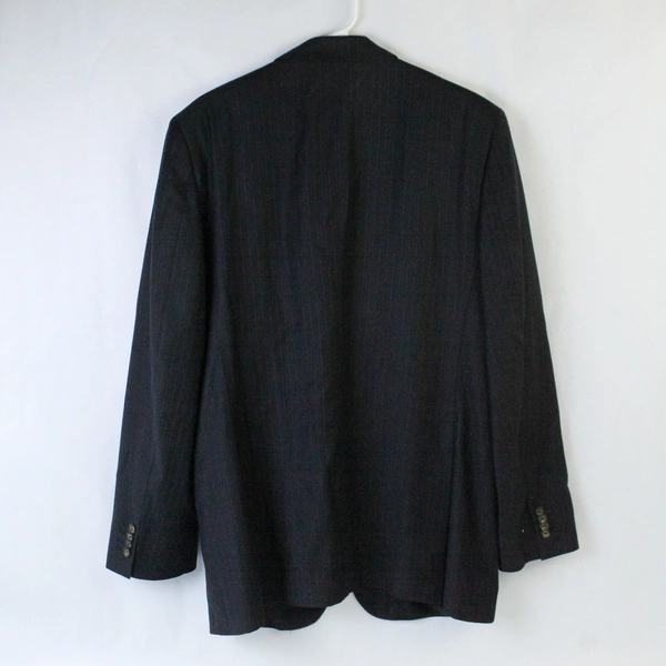 Banana Republic Blazer Men's Size 44 Regular Gray Pin Striped Shoulder Pads