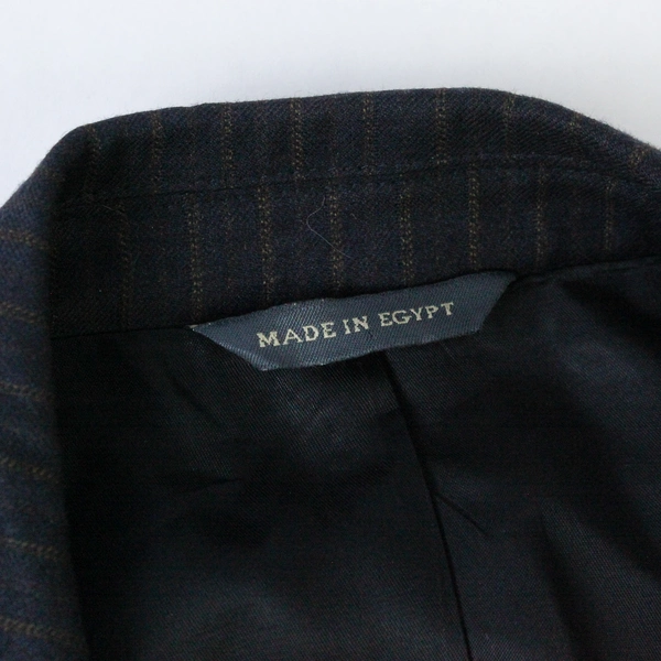 Banana Republic Blazer Men's Size 44 Regular Gray Pin Striped Shoulder Pads