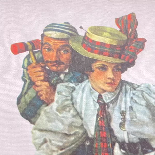 Framed Norman Rockwell Print Croquet Copyright 1931