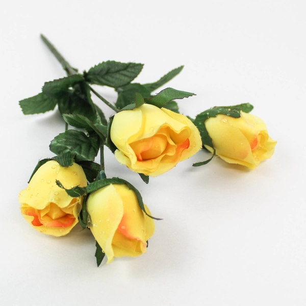 Unbranded 3 Artificial Spring Floral Bouquets Yellow Lilies Pink Roses