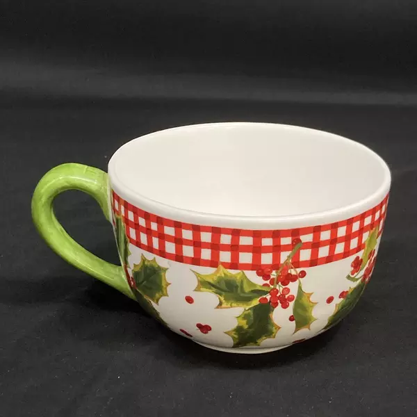 Hallmark Mitford Holly Breakfast Mug By Jan Karan