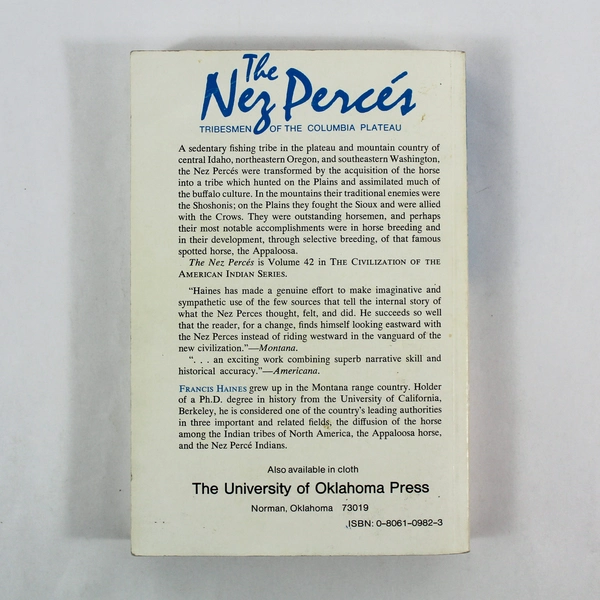 Vintage The Nez Perces Book by Francis Haines, Oklahoma Press 1982