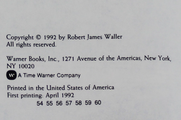 The Bridges of Madison County by Robert James Waller HC Novel 1992 DJ