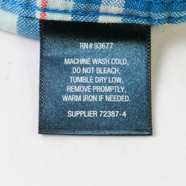 St. John's Bay Men's Blue Plaid Performance Short Sleeve Shirt L - Pre-owned