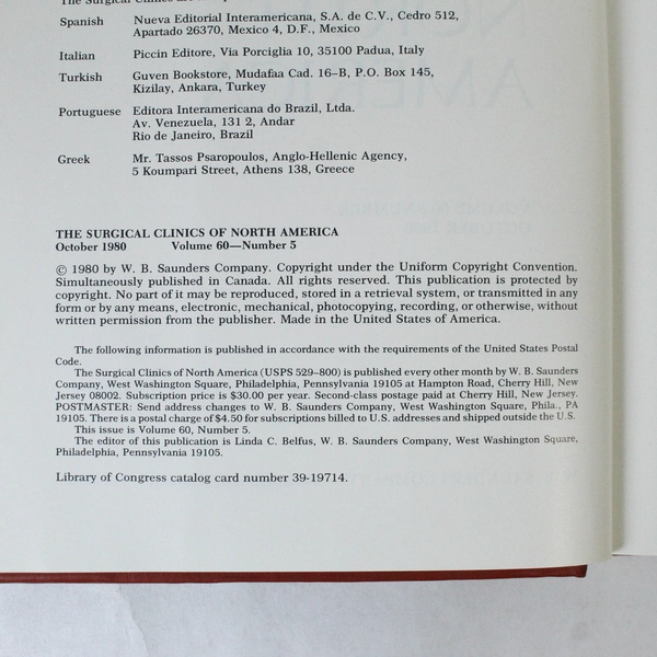 Surgical Clinics of North America 1980 Vol 60 No 5 Complex Surgical Problems